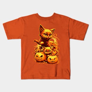 Halloween meow Kids T-Shirt